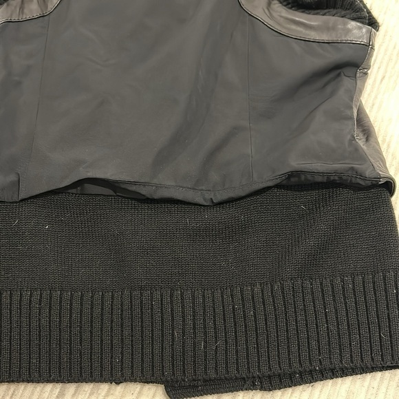 EUC BCBG Viggo Black Leather and Knit Vest size medium - Picture 8 of 15